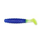 Grub Slider Crappie Panfish 3.8cm, culoare Blue/Chartreuse Tail