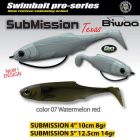 Shad Biwaa Submission 13cm, culoare Watermelon Red